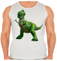 Camiseta Regata adulto ou infantil Rex dinossauro toy story - Foto 2