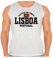 Camiseta Regata adulto ou infantil Lisboa Portugal Europa - Foto 2