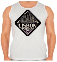 Camiseta Regata adulto ou infantil Lisboa Portugal lembrança - Foto 2