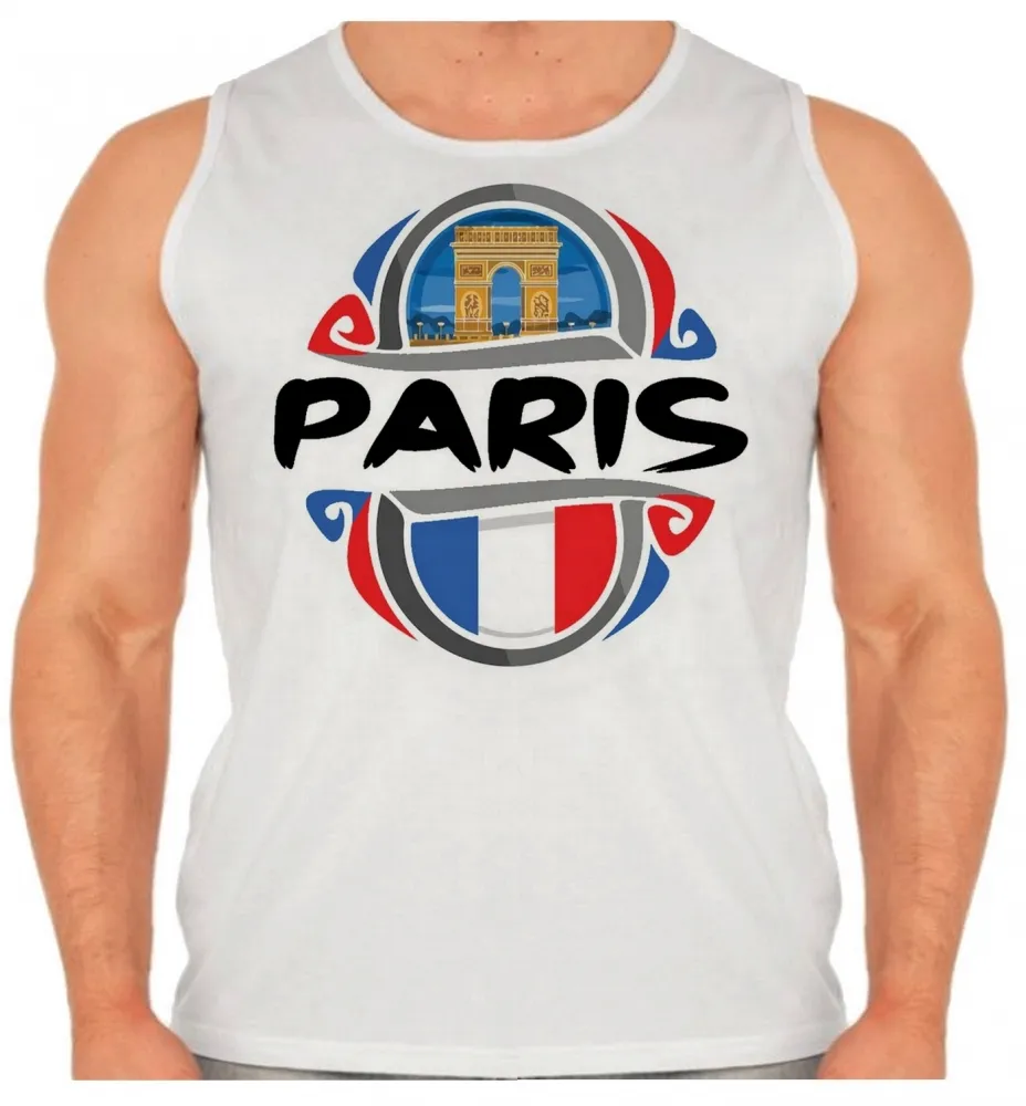 Camiseta Regata adulto ou infantil Paris França Europa