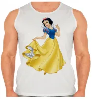 Camiseta Regata adulto ou infantil Branca de neve princesa da maça - Foto 2