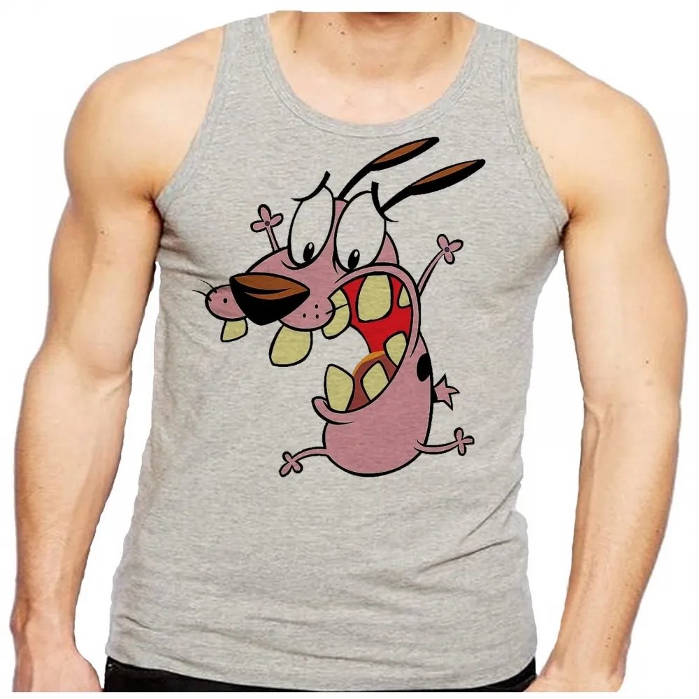 Camiseta Regata adulto ou infantil Coragem o cão covarde desenho