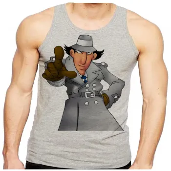 Camiseta Regata adulto ou infantil inspetor bugiganga desenho antigo - Foto 2