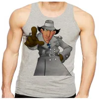 Camiseta Regata adulto ou infantil inspetor bugiganga desenho antigo - Foto 2