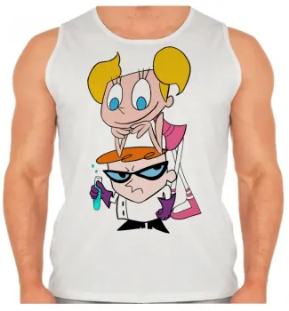 Camiseta Regata adulto ou infantil Laboratório Dexter desenho