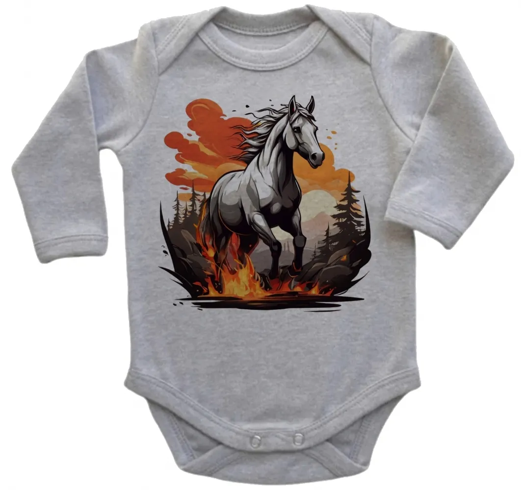 Body Bebê Infantil roupa criança Cavalo de fogo crioulo raça Imagem