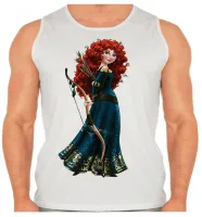 Camiseta Regata adulto ou infantil Meridia Valente princesa disney - Foto 2