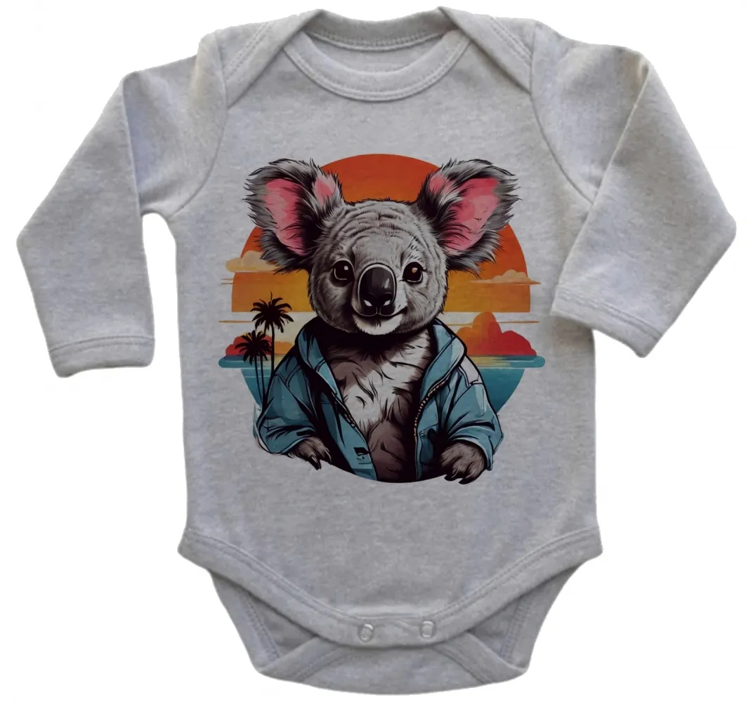 Body Bebê Infantil roupa criança Coala urso panda lindo Imagem