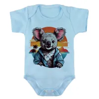 Body Bebê Infantil roupa criança Coala urso panda lindo - Foto 2