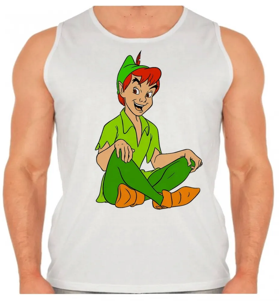 Camiseta Regata adulto ou infantil Peter pan amigo sininho