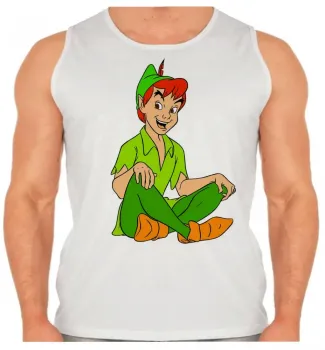 Camiseta Regata adulto ou infantil Peter pan amigo sininho
