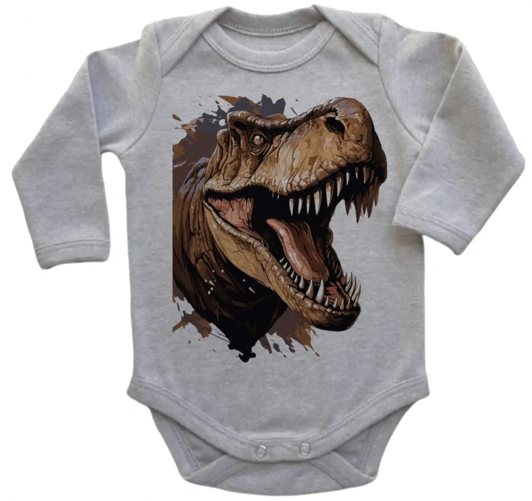 Body Bebê Infantil roupa criança dinossauro rex repitil