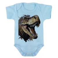 Body Bebê Infantil roupa criança dinossauro rex repitil - Foto 2