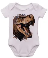 Body Bebê Infantil roupa criança dinossauro rex repitil - Foto 3