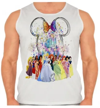Camiseta Regata adulto ou infantil Princesas disney selfie Venellope rapunzel frozen branca neve anna mulan moana jasmine bela adormecida Cinderela Aurora Ariel Bela Pocahontas Tiana Mérida