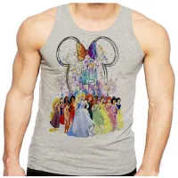 Camiseta Regata adulto ou infantil Princesas disney selfie Venellope rapunzel frozen branca neve anna mulan moana jasmine bela adormecida Cinderela Aurora Ariel Bela Pocahontas Tiana Mérida - Foto 2