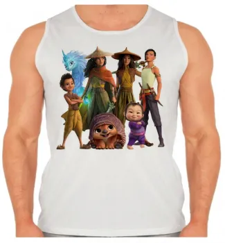 Camiseta Regata adulto ou infantil Raya princesa espada - Foto 2