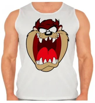 Camiseta Regata adulto ou infantil Taz Mania diabo tazmania