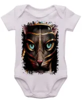 Body Bebê Infantil roupa criança Gato Egipicio egito piramide - Foto 2