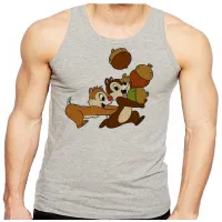 Camiseta Regata adulto ou infantil Tico e Teco esquilo desenho antigo - Foto 2