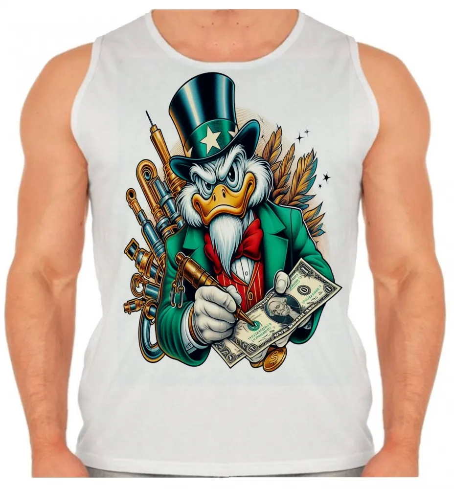 Camiseta Regata adulto ou infantil Tio patinhas Sam desenho antigo