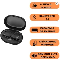 Fone De Ouvido Bluetooth Esportivo Sem Fio iOS E Android Resistente Água A Gold - Foto 3