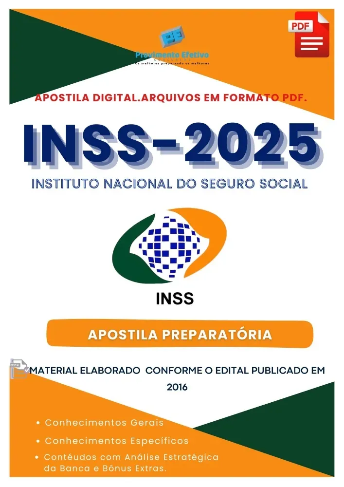 Apostila INSS 2025 Técnico Seguro Social Imagem