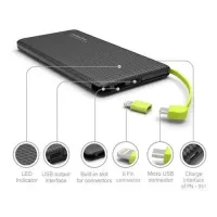 Carregador Portátil Pineng Power Bank 10.000mah com adaptador iPhone,V8 - Foto 2