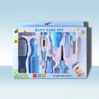 10 Pcs/Newborn Set Kit De Cuidados Com A Saúde Do Bebê Acessórios Cortador De Unhas Escova De Tesoura - Foto 5