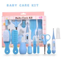10 Pcs/Newborn Set Kit De Cuidados Com A Saúde Do Bebê Acessórios Cortador De Unhas Escova De Tesoura - Foto 7