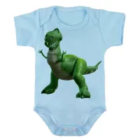 Body Bebê Infantil roupa criança Rex dinossauro toy story - Foto 2