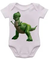 Body Bebê Infantil roupa criança Rex dinossauro toy story - Foto 3