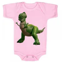 Body Bebê Infantil roupa criança Rex dinossauro toy story - Foto 4