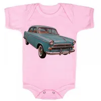 Body Bebê Infantil roupa criança Aero willys carro antigo - Foto 2