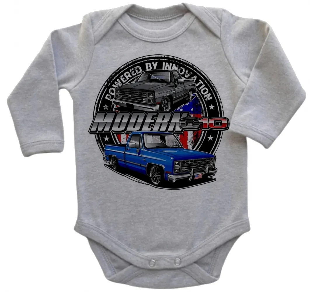 Body Bebê Infantil roupa criança Chevrolet c10 camionte antiga