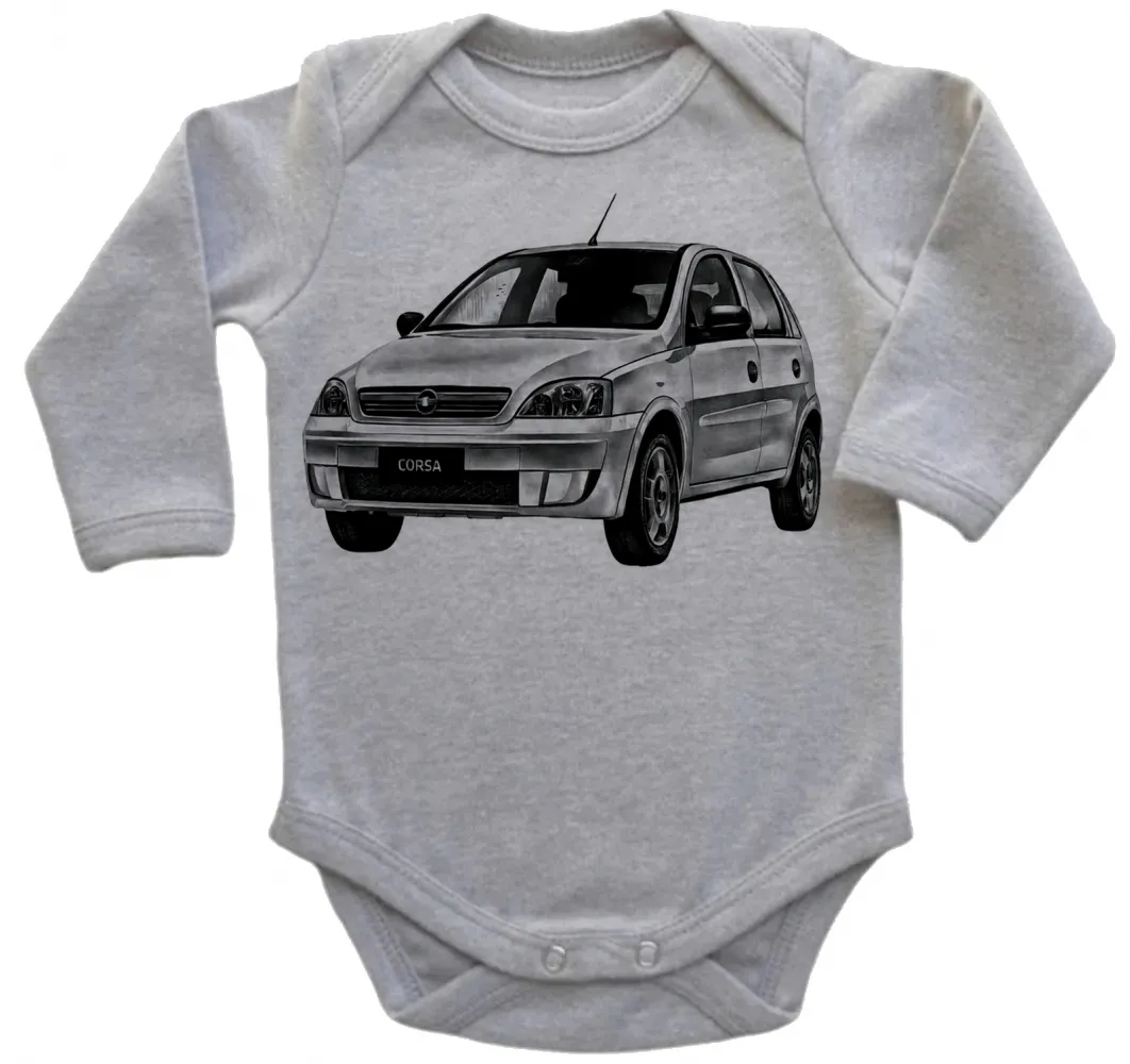 Body Bebê Infantil roupa criança Chevrolet corsa carro antigo bom Imagem