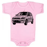 Body Bebê Infantil roupa criança Chevrolet corsa carro antigo bom - Foto 4