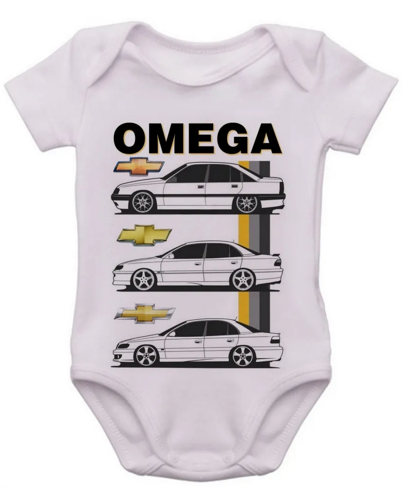 Body Bebê Infantil roupa criança Chevrolet Omega carro antigo