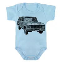 Body Bebê Infantil roupa criança Chevrolet Veraneio camionete antiga - Foto 2