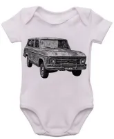 Body Bebê Infantil roupa criança Chevrolet Veraneio camionete antiga - Foto 3