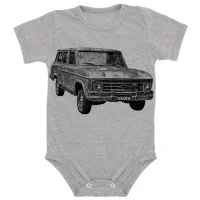 Body Bebê Infantil roupa criança Chevrolet Veraneio camionete antiga - Foto 4