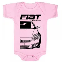Body Bebê Infantil roupa criança Fiat bravo carro classico top - Foto 3