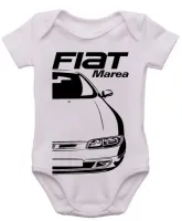 Body Bebê Infantil roupa criança Fiat marea carro antigo - Foto 3