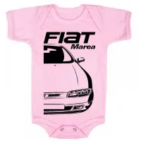 Body Bebê Infantil roupa criança Fiat marea carro antigo - Foto 4