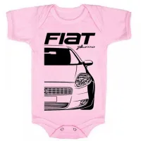 Body Bebê Infantil roupa criança Fiat Punto carro classico - Foto 2