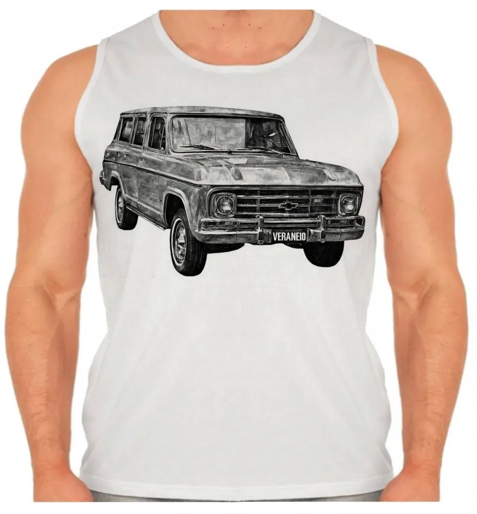 Camiseta Regata adulto ou infantil Chevrolet Veraneio camionete antiga