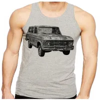 Camiseta Regata adulto ou infantil Chevrolet Veraneio camionete antiga - Foto 2