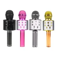 WS-858 - Microfone infantil de Karaoke Microfone de Brinquedo Sem Fio Bluetooth - Foto 9