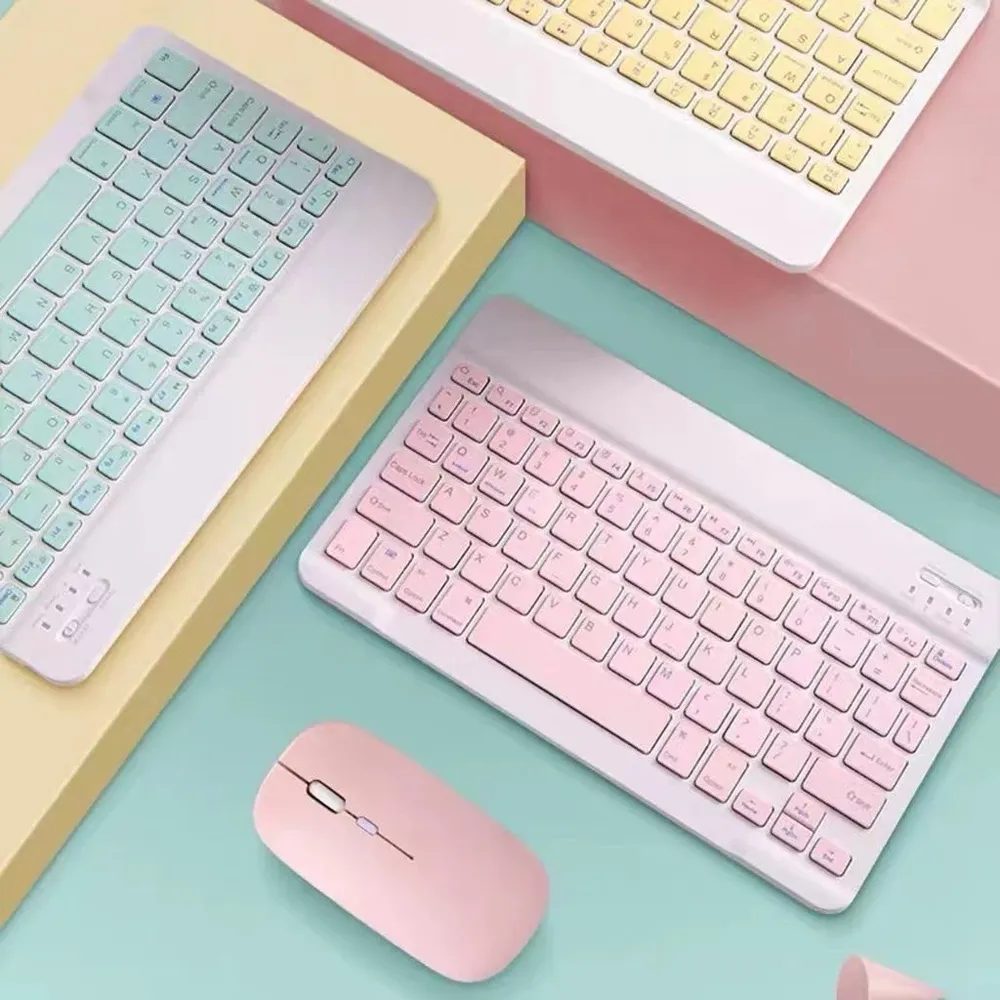 Sem Fio Bluetooth Teclado 10 Polegadas com mouse Imagem