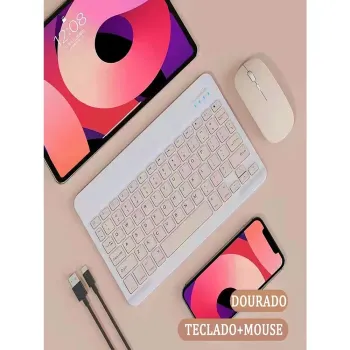 Sem Fio Bluetooth Teclado 10 Polegadas com mouse - Foto 2